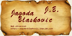 Jagoda Blašković vizit kartica